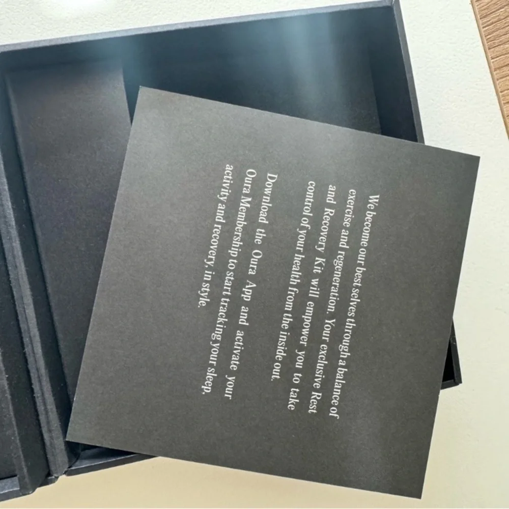 Oura Equinox Black Smart Ring Set with Charging Case and Pouch